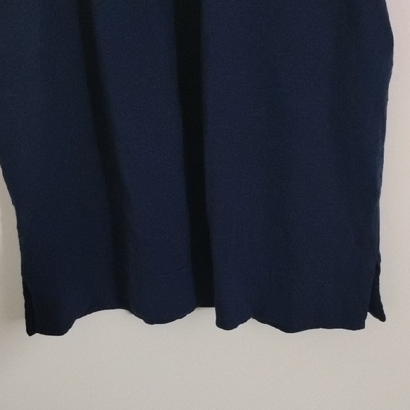 J. Crew Dark Blue Sleeveless Casual Preppy Classic Midi Dress With Pockets - Picture 7 of 14